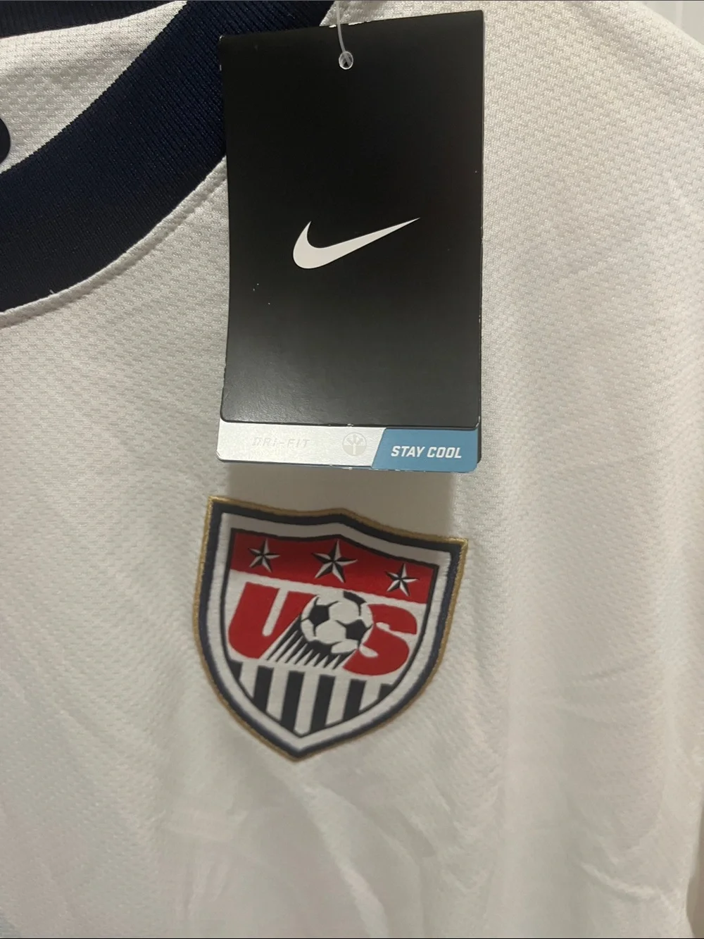 Nike Men’s White Soccer Jersey with Navy Accents
